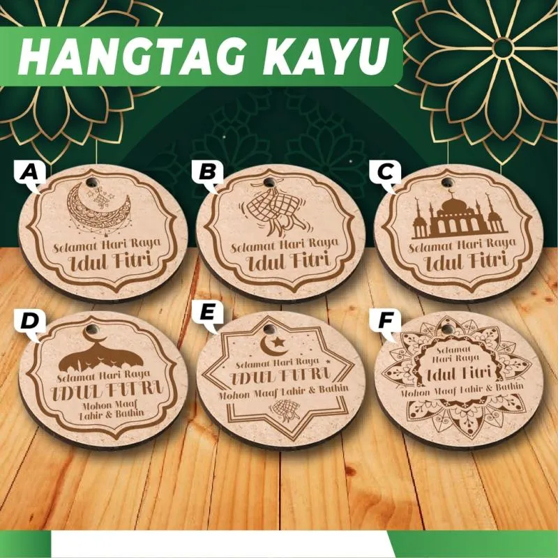 Hangtag MDF Kayu - Hang Tag Hampers - Aksesoris Custom