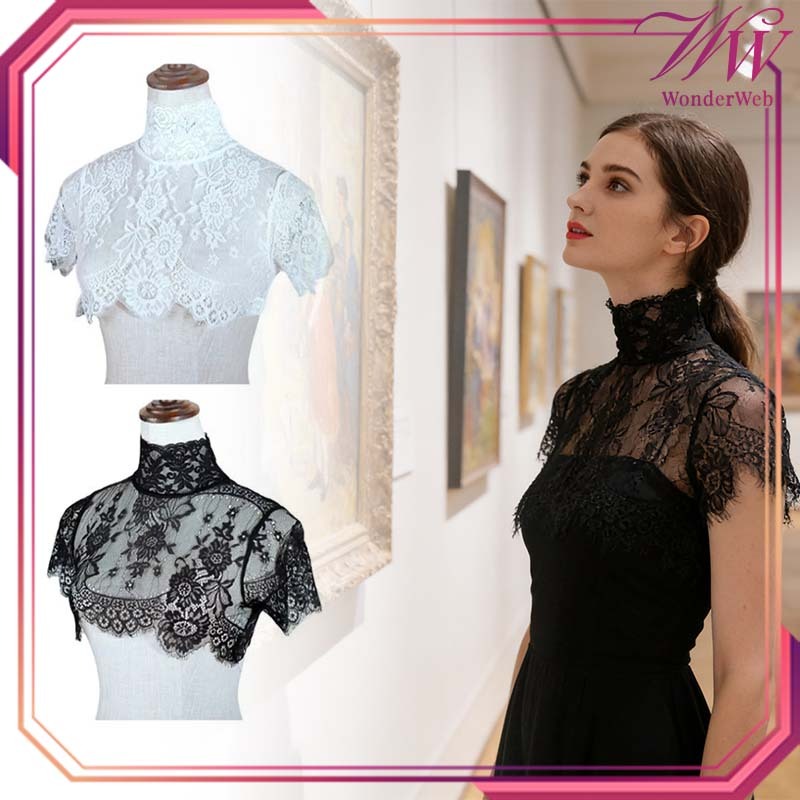 Kerah Renda Wanita Kerah Palsu Bordir Dekoratif Lace Kerah Kerah Palsu Renda Kerah Bordir Premium