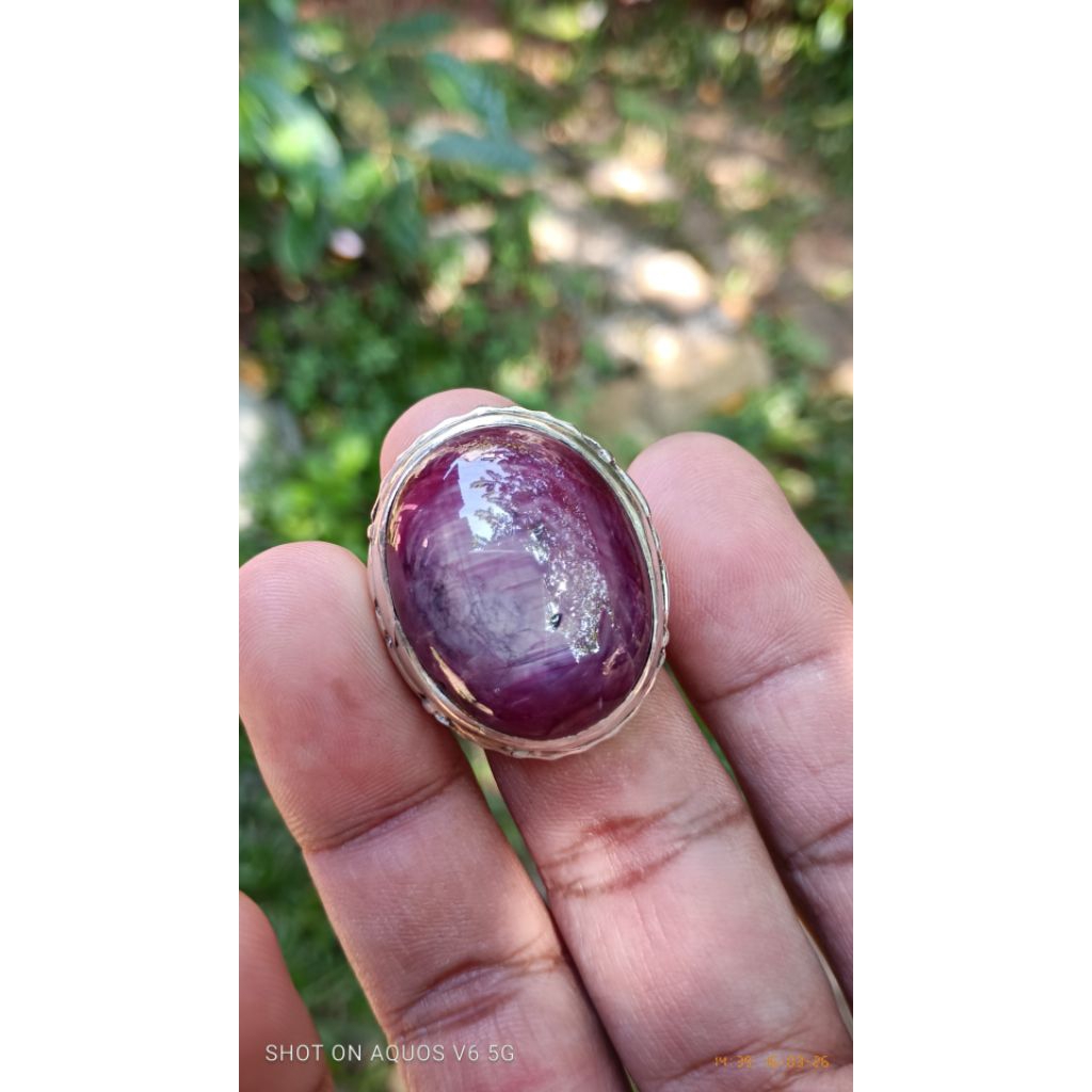 natural batu Ruby Star jumbo