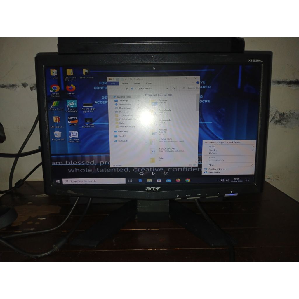 Monitor LED ACER X163WL 16 inch wide screen