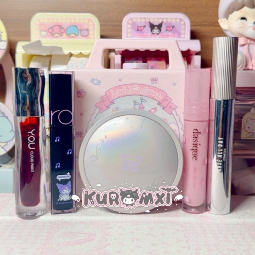 makeup rom&nd mauve liptint y.o.u mop mother of pearl loose powder rose all day dasique preloved