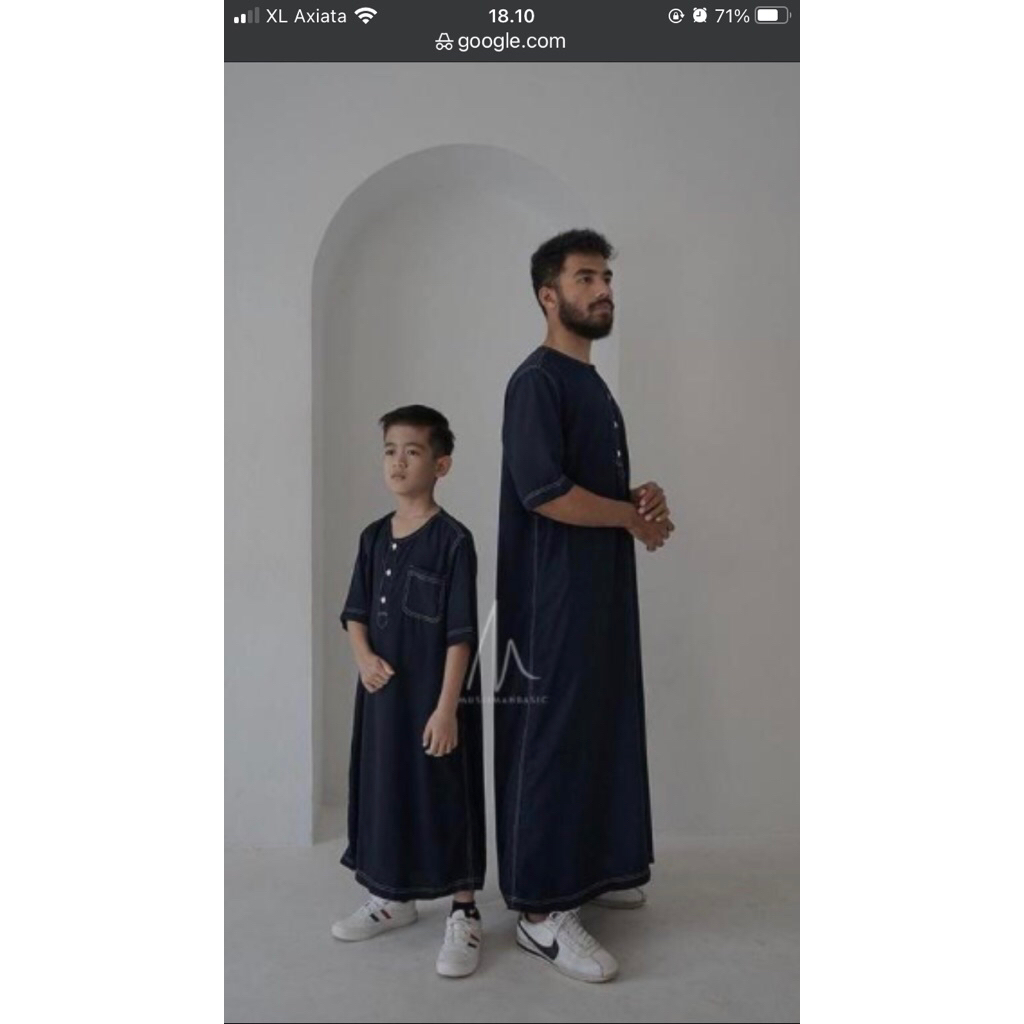 Preloved Kurta Baju Lebaran/ Jubah laki-laki dewasa NAVY