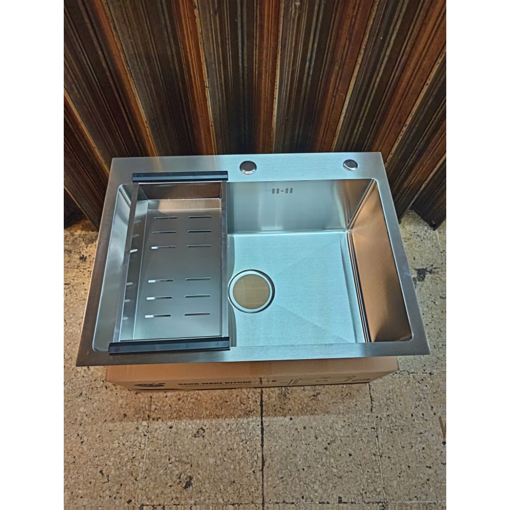Kitchen Sink Stainless 6045/ Bak Cuci piring Kotak minimaly