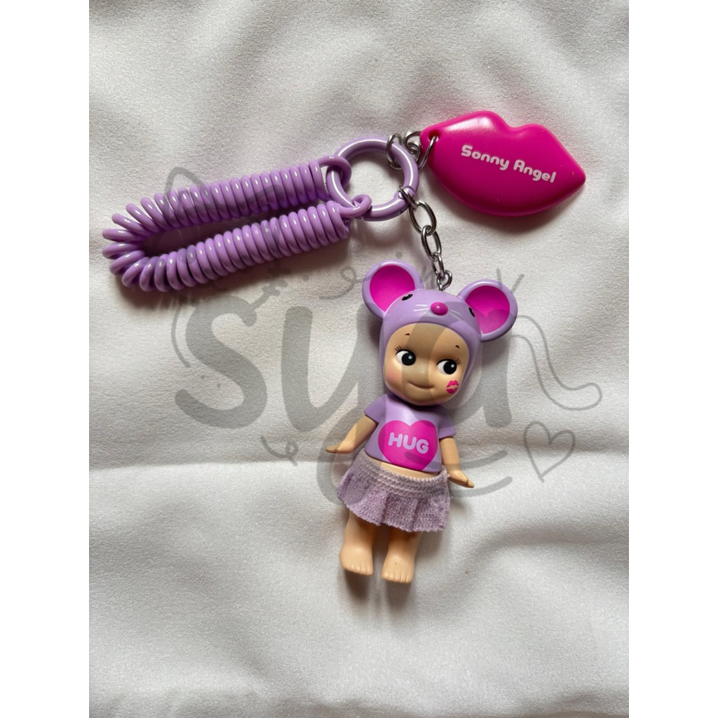TRINKETS HIPPERS SONNY ANGEL KISS KISS EGGPLANT MOFUSAND KEYCHAIN GANTUNGAN KUNCI HIASAN HP SANRIO H