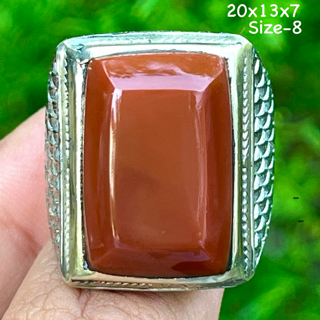 Cincin Batu Akik Natural Yaman Hati Ayam Kopiko (Asli Alam)