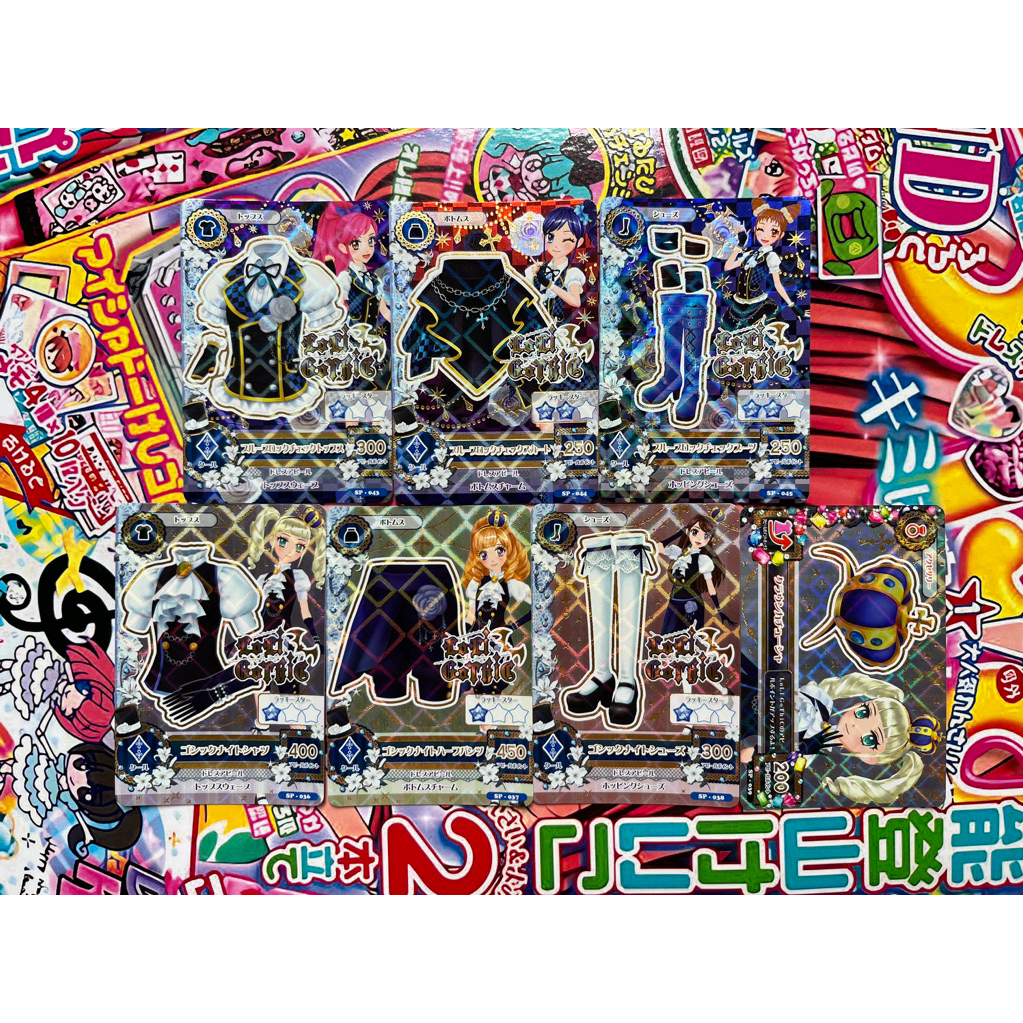 Kartu Aikatsu Gothic Night Coord Blue Block Check Coord Promotion Card Loli Gothic Yurika Todo Cool 