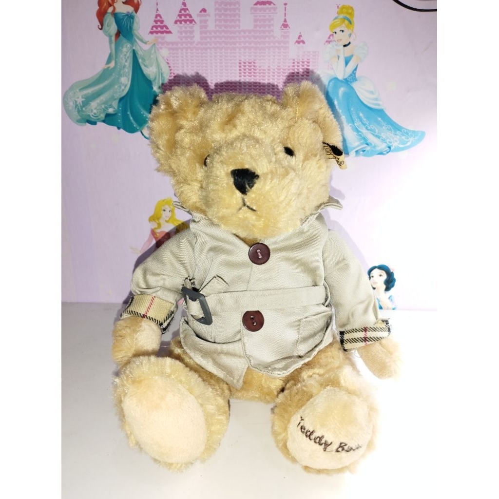 Boneka Teddy Bear Pl Premium - Boneka Beruang Trench Coat Vintage Estetik