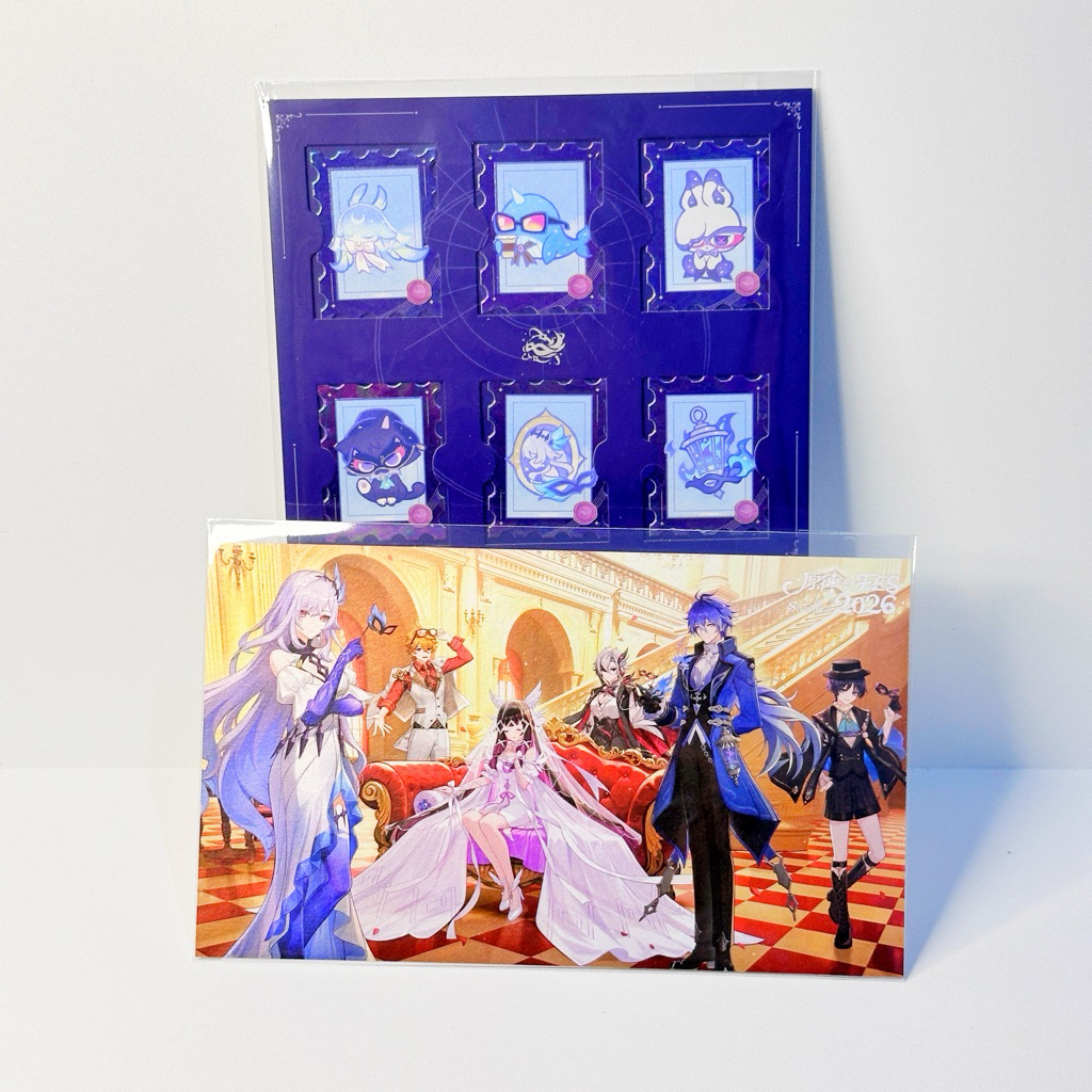 [Genshin Official Merch] Genshin FES 2026 Stamp Sticker, Postcard