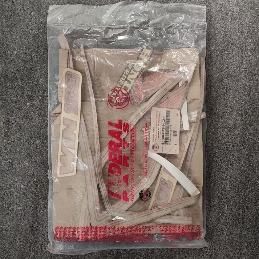 Striping sticker body Honda Win100 win 100 federal original
