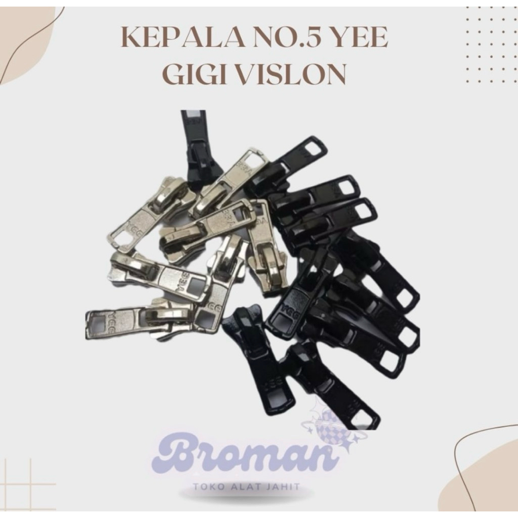 (SATUAN) KEPALA RESLETING / SLETING YEE / VISLON JAKET NO.5.