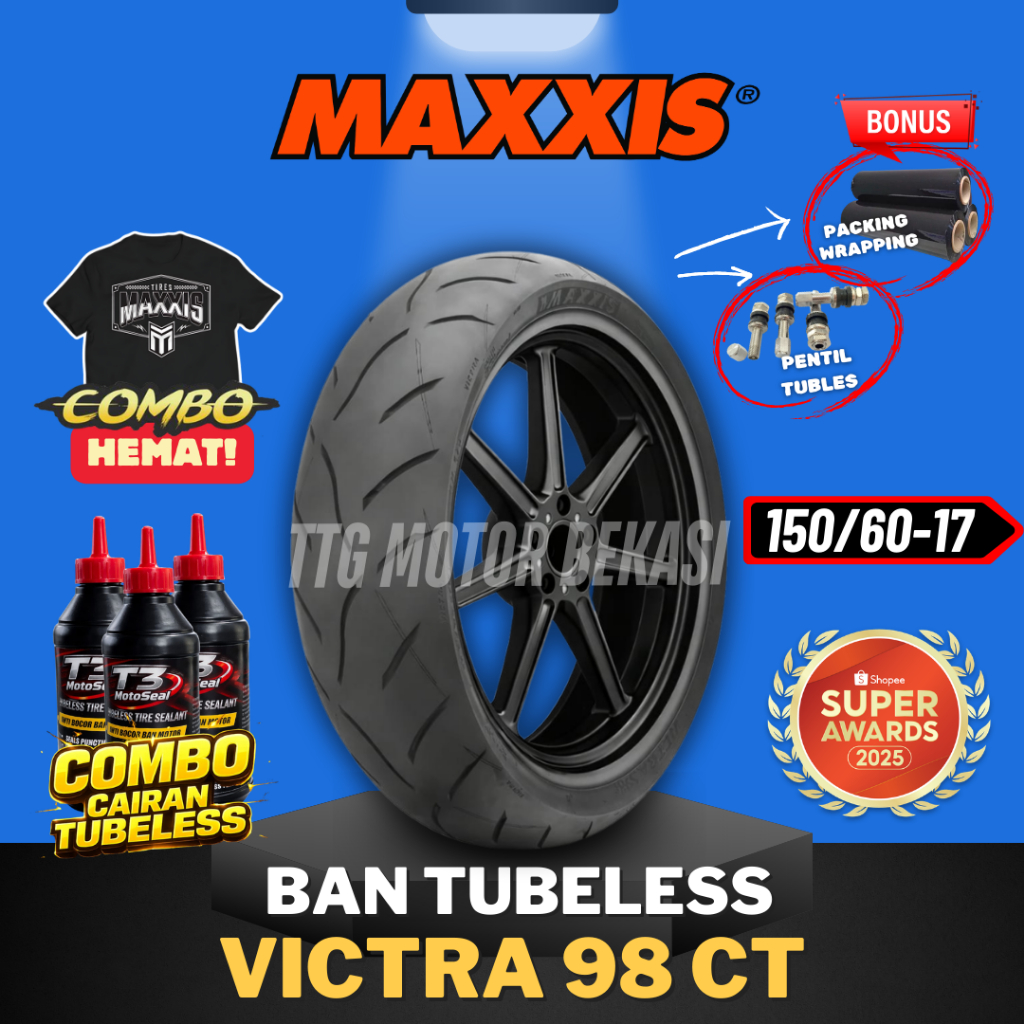 [READY COD] BAN MAXXIS RING 17 VICTRA 98 CT TUBELESS 150/60-17 / BAN MOTOR RING 17 MAXXIS / BAN MAXX