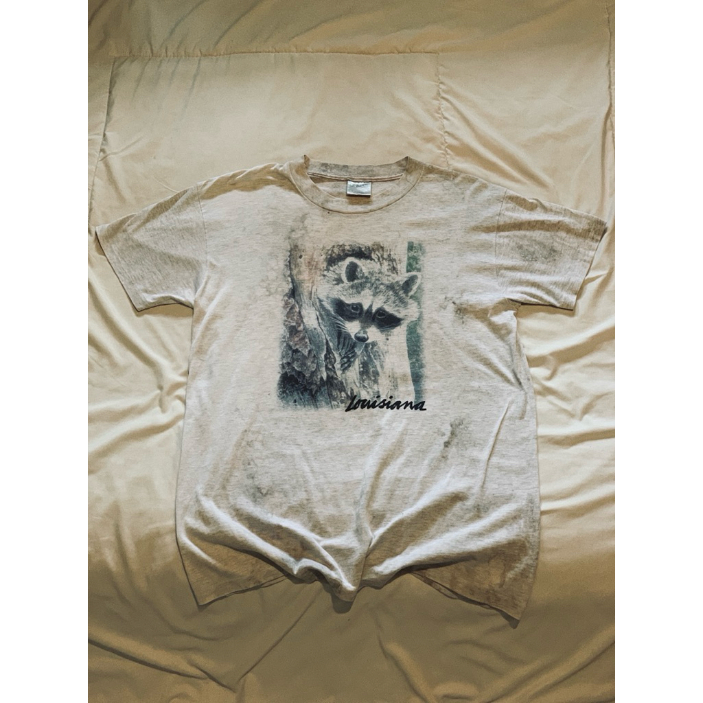 oneita kaos vintage louisiana abu