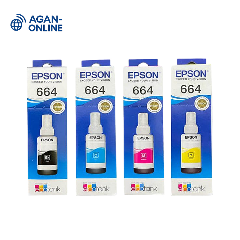 1SET TINTA PRINTER EPSON 664 FOR L100 L110 L120 L360 ISI 4 WARNA