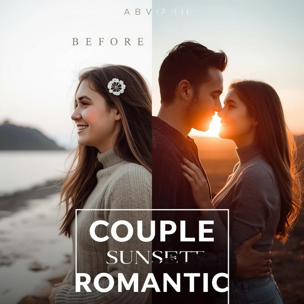 Edit Foto Couple Sunset Romantic