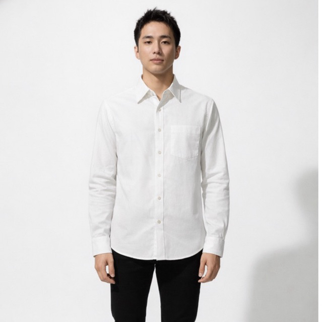 Kemeja Pria Lengan Panjang Reguler Bahan Denim LOEWE