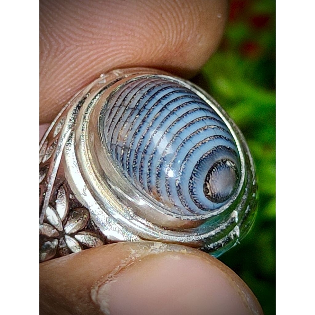 cincin batu akik jipen pamor puser bumi kepompong size kantoran