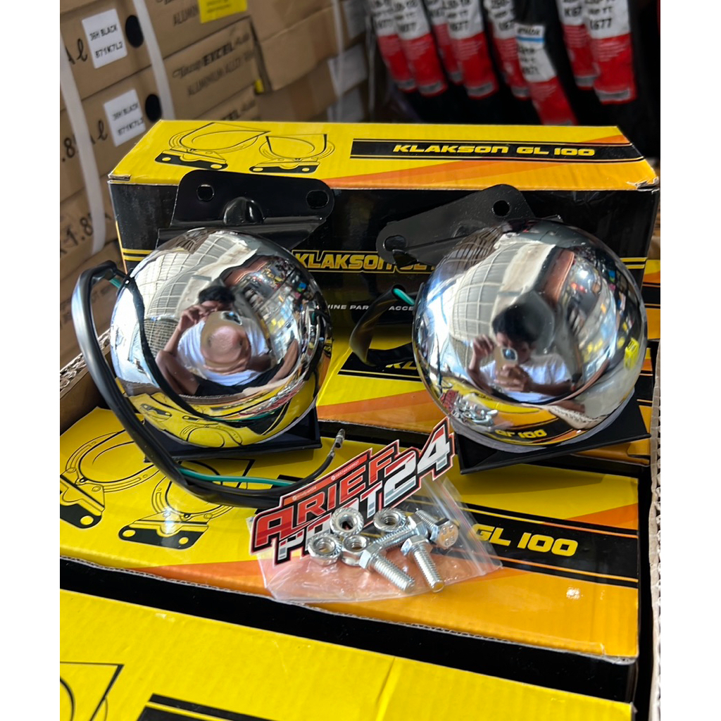 klakson gl100 mitsuba gorilla import ul uh klakson Honda gl100 gorila mitshuba detail original