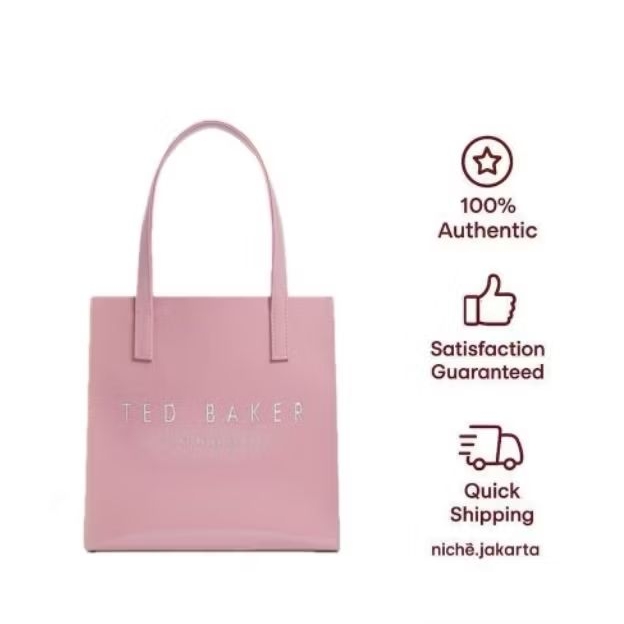 TED BAKER CRINION Crinkle Texture Small Icon Tote Bag