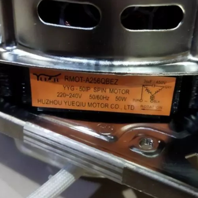 Original Dinamo Pengering Mesin Cuci SHARP 2 Tabung RMOT-A256QBEZ Dinamo Spin Mesin Cuci SHARP RMOT-