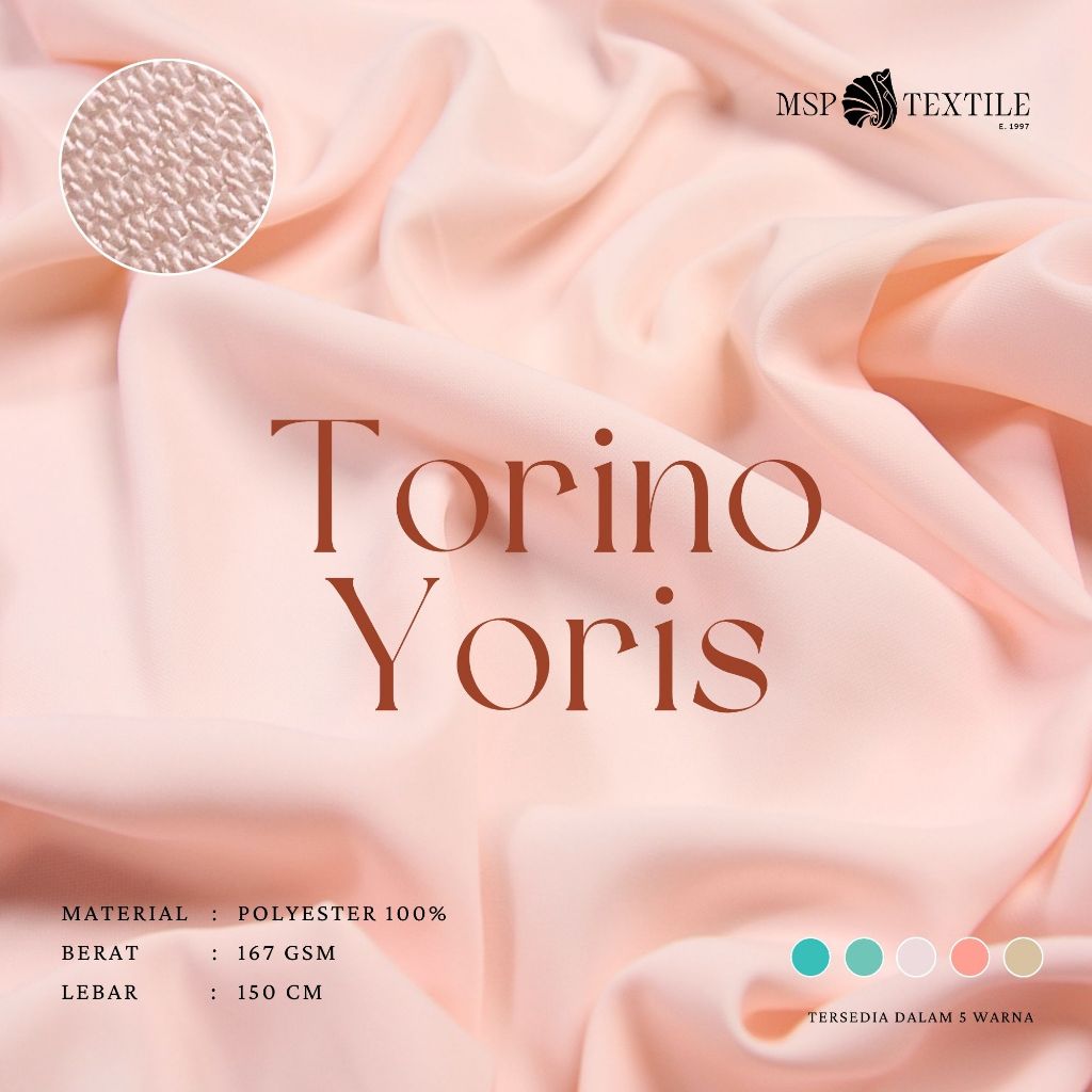 TORINO YORIS KAIN POLOS POLYESTER PREMIUM UNTUK CELANA BLAZER