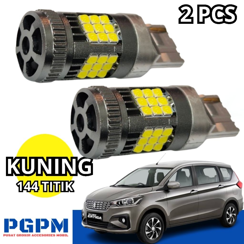Lampu Sein LED T20 All New Ertiga Kuning 36 SMD Extra Fan Cooling System Super Terang Mobil 12V No E