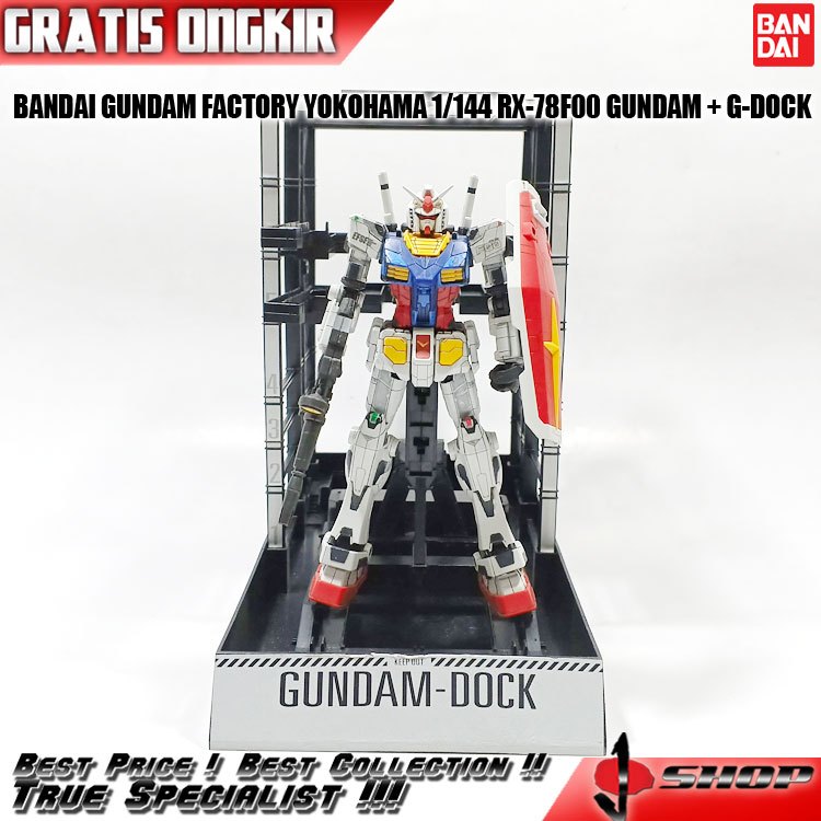 BANDAI GUNDAM FACTORY YOKOHAMA 1/144 RX-78F00 GUNDAM + G-DOCK LTDHG549