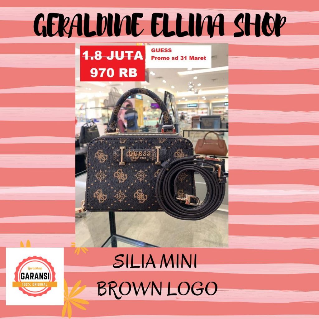 Tas Wanita Guess 100% Original SALE satchel bag seri FEDANA MINI TOP HANDLE FLAP