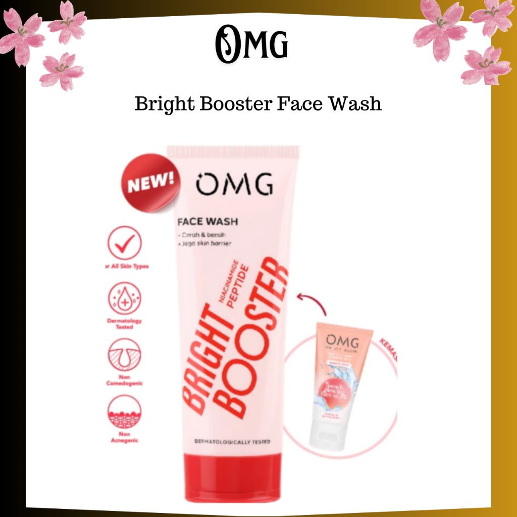 OMG Oh My Glow Bright Booster Face Wash 50ml & 100ml | Pembersih Wajah