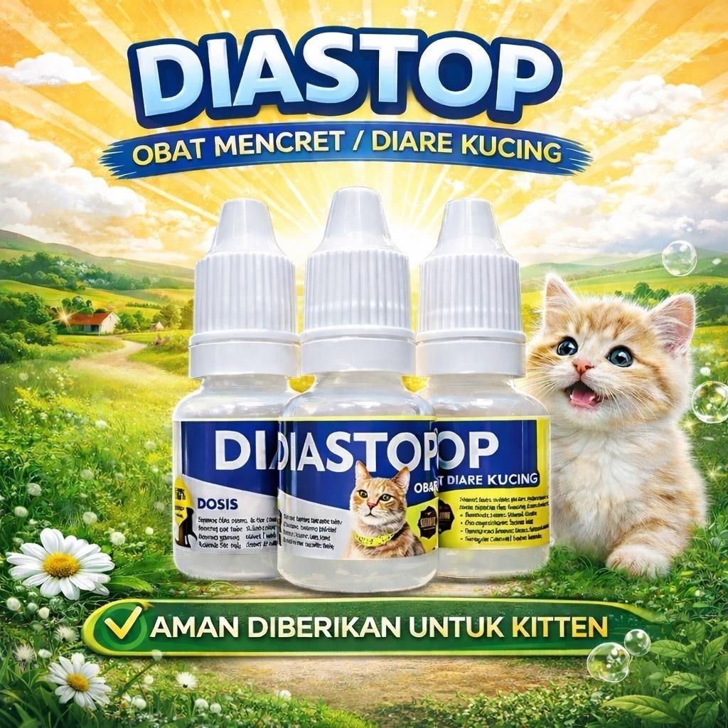 Obat Mencret Kucing / Obat Diare Kucing / Obat Berak Darah Kucing DIASTOP