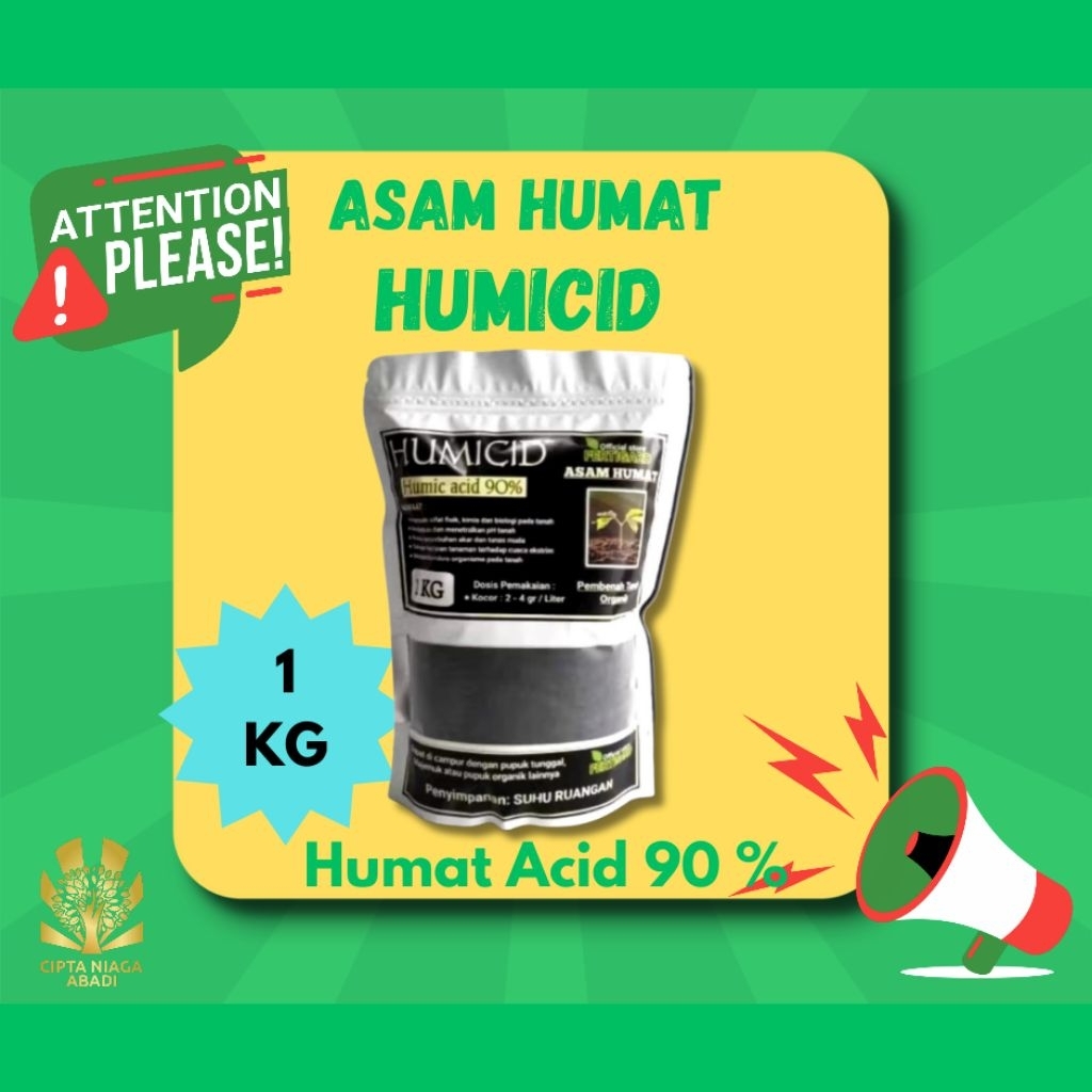 Pupuk Asam Humat HUMICID Humat Acid 90%, 1kg