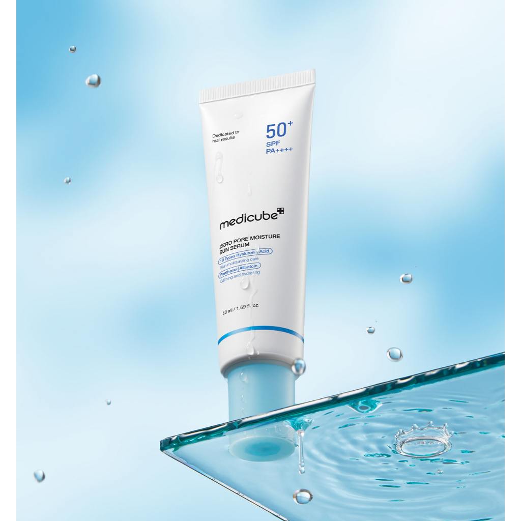 NEAR ED - Medicube Zero Pore Moisture Sun Serum SPF 50+ PA++++ 50ml Serum Pencerah Wajah