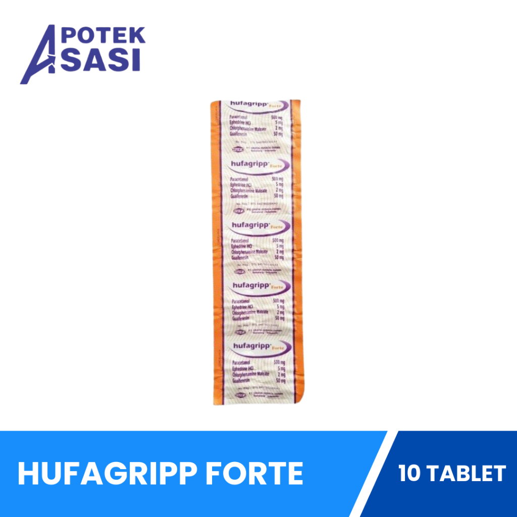Hufagrip Forte Strip 10 Tablet - Menurunkan Demam dan Batuk Pilek