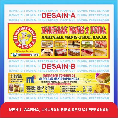 SPANDUK/BANNER MARTABAK MANIS MARTABAK SPESIAL KUALITAS PREMIUM TERMURAH