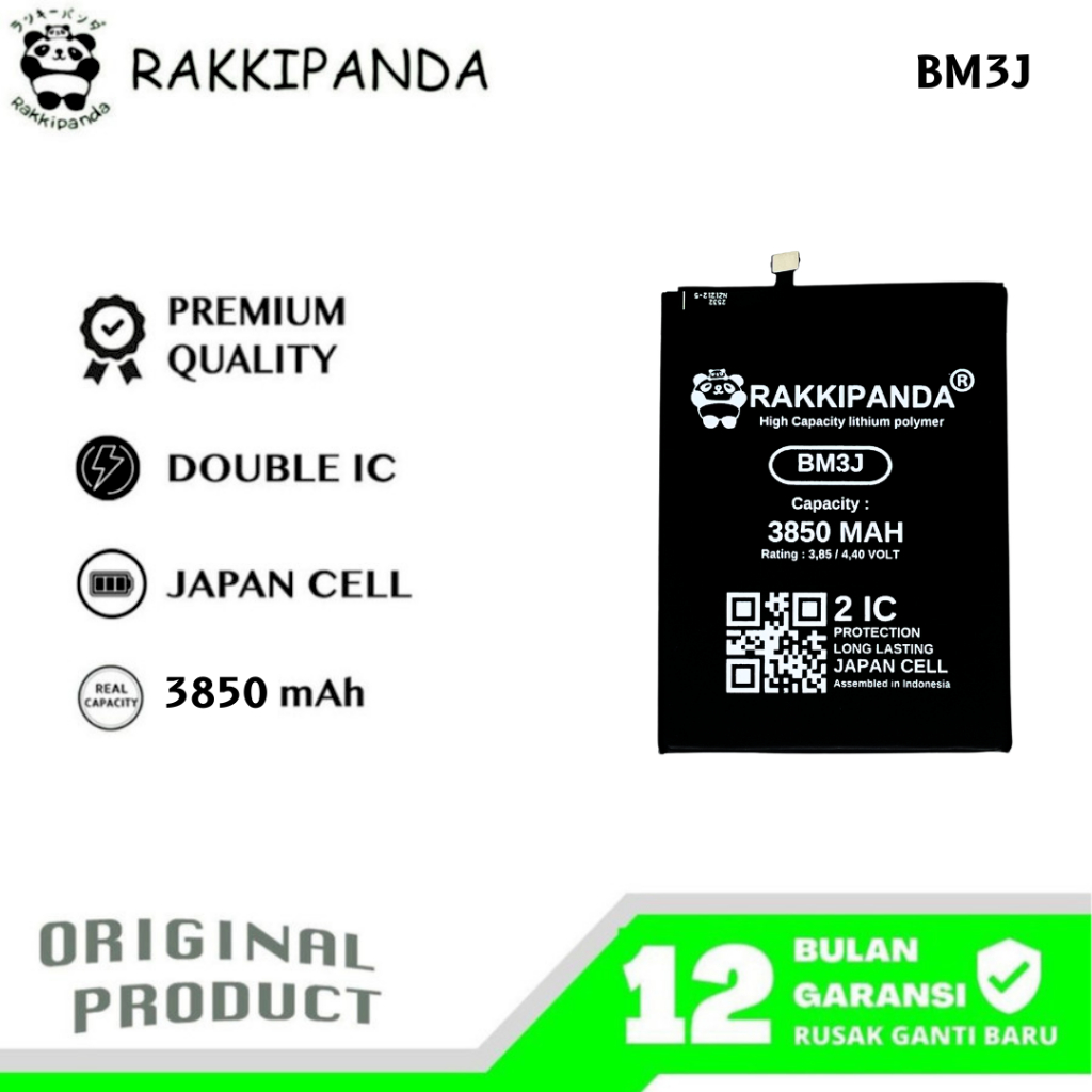 RakkiPanda - BM3J Mi 8 Lite / Mi 8X Batre Batrai Baterai