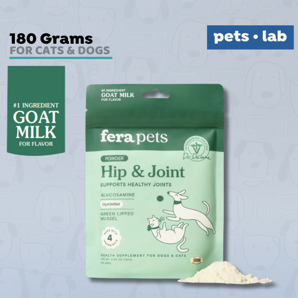Fera Pet Organics Hip + Joint Goat Milk Glucosamine Anjing Kucing MSM