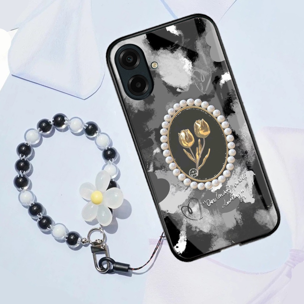 Softcase Kaca + Strap Gantungan For Vivo Y400 Y04 Y21D Y31 V40 LITE V50 LITE Y19S V40 LITE Y18 Y03 Y