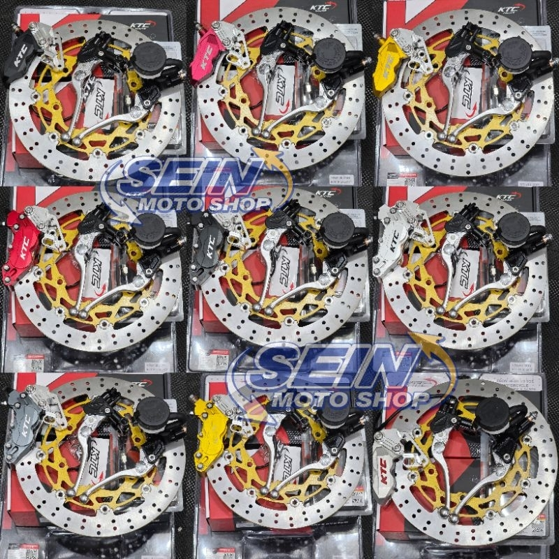 Paket 1 Set Rem Ninja rr Ninja 250 Karbu Disc Ktc Ninja MASTER rem Trex selang Rem Kaliper Ktc 4p Ni