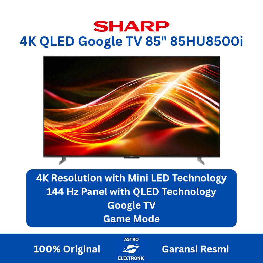 SHARP 85HU8500i / 4T-C85HU8500i 4K QLED GOOGLE TV 85 Inch