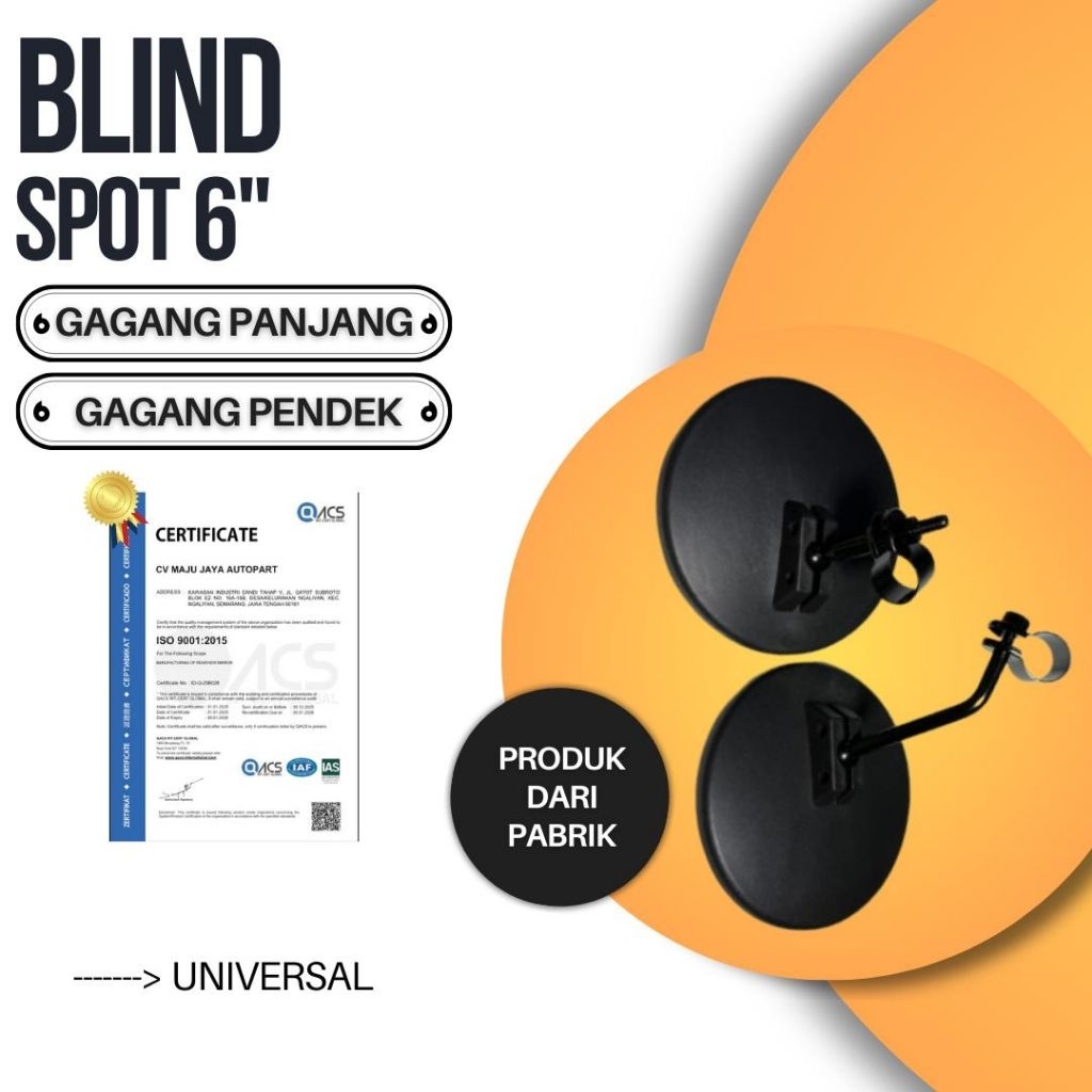 Spion Truk BLIND SPOT Kaca Cembung 5 inch 6 inch panjang/pendek