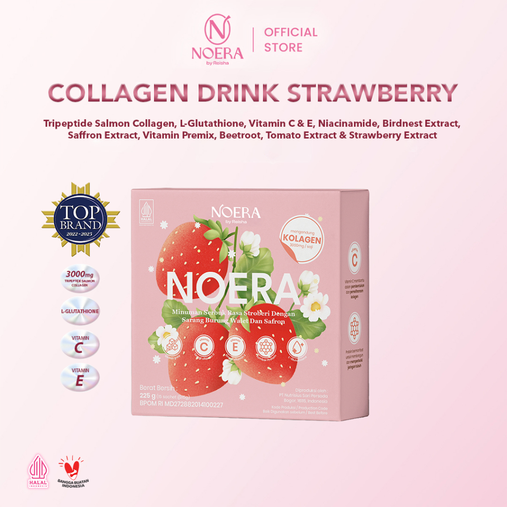 Noera Collagen Drink With Birdnest and Saffron Extract Improved Formula | Minuman Pencerah Kulit wit