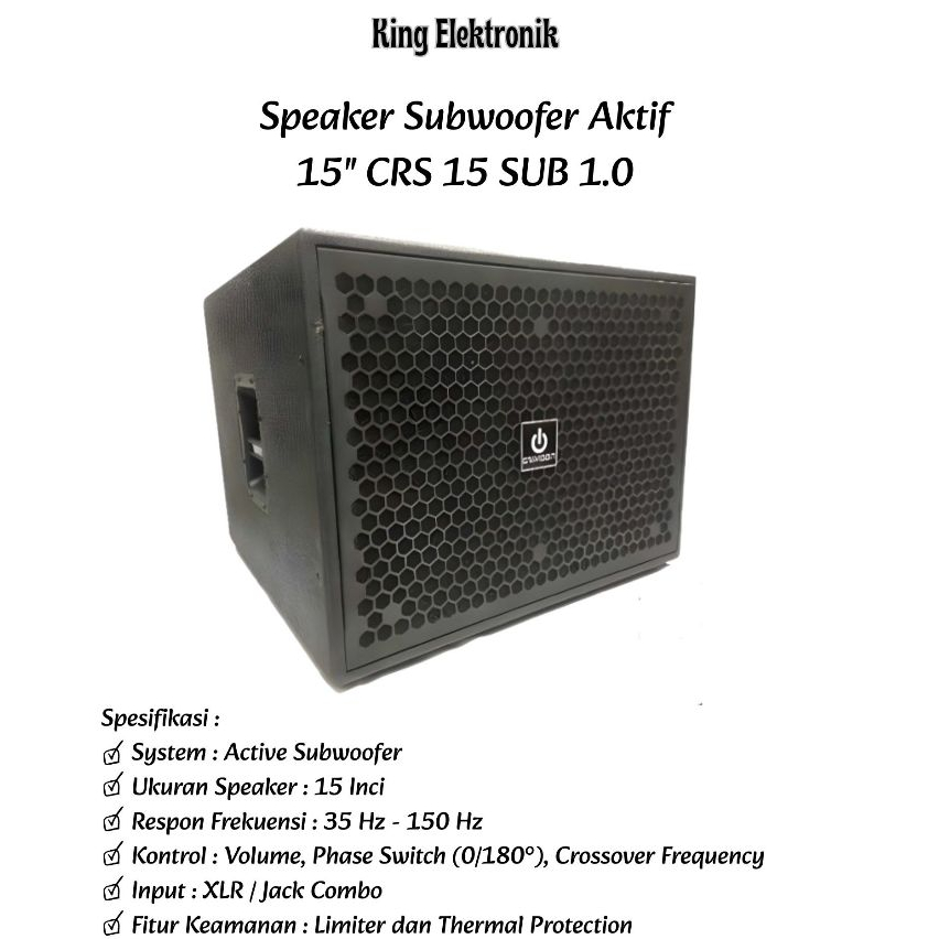 Speaker Subwoofer Aktif 15 Inch Crimson CRS 15 SUB