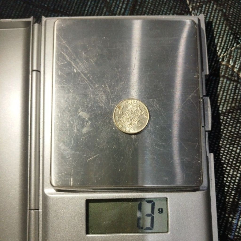 koin kuno perak 1/10 G koin belanda asli 100%