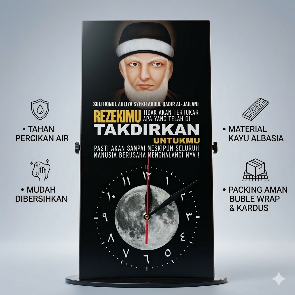 Jam dinding islami jam dinding pengingat sholat model SA jam dinding sholatlah nak jam dinding motiv