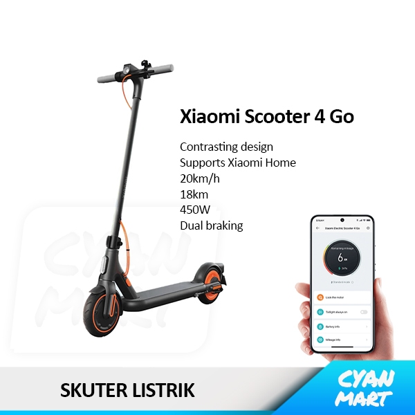 Xiaomi Electric Scooter 4 Skuter Listrik Otoped Elektrik Model Lipat 20km Rem ABS Premium Anak Dewas