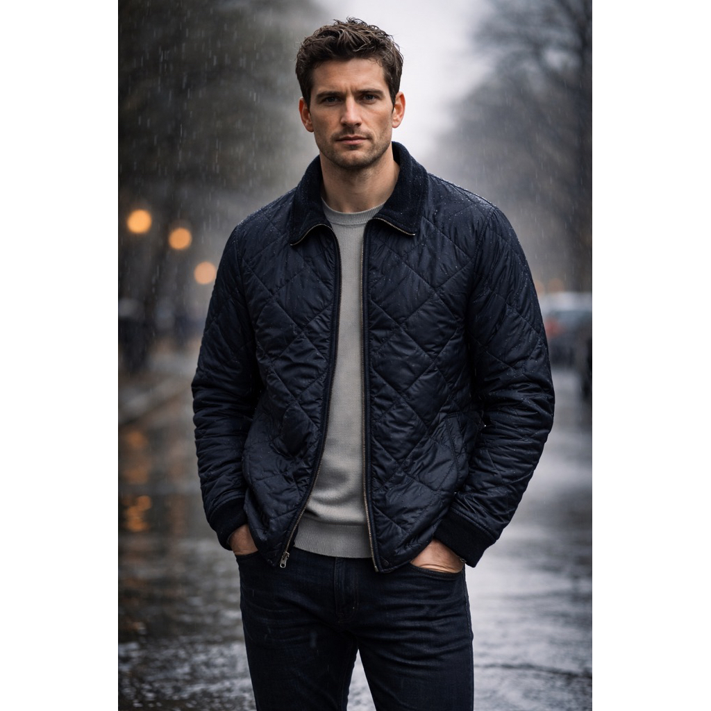 Calvin Klein Jeans Quilted Bomber Black Jacket