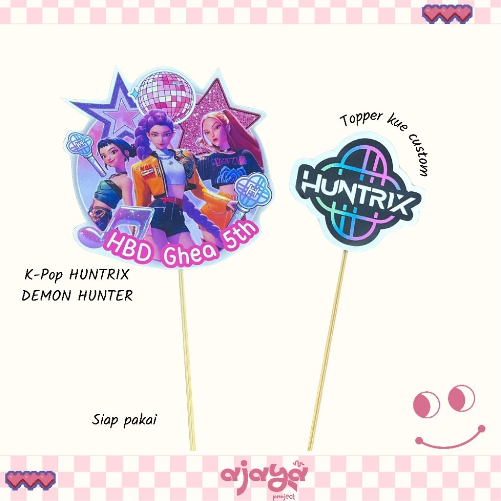Topper Kpop Demon Hunter Custom / Topper Demon Hunter / Topper Huntrix Demon Hunter / Topper Cake Hu