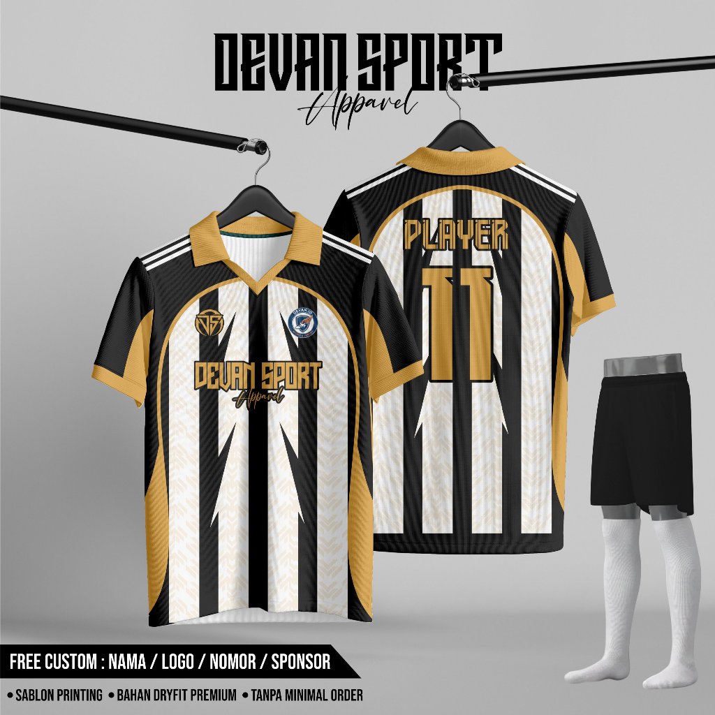 DRY FIT Jersey Bola Futsal Custom Nama Logo Dry Fit Anak Dewasa