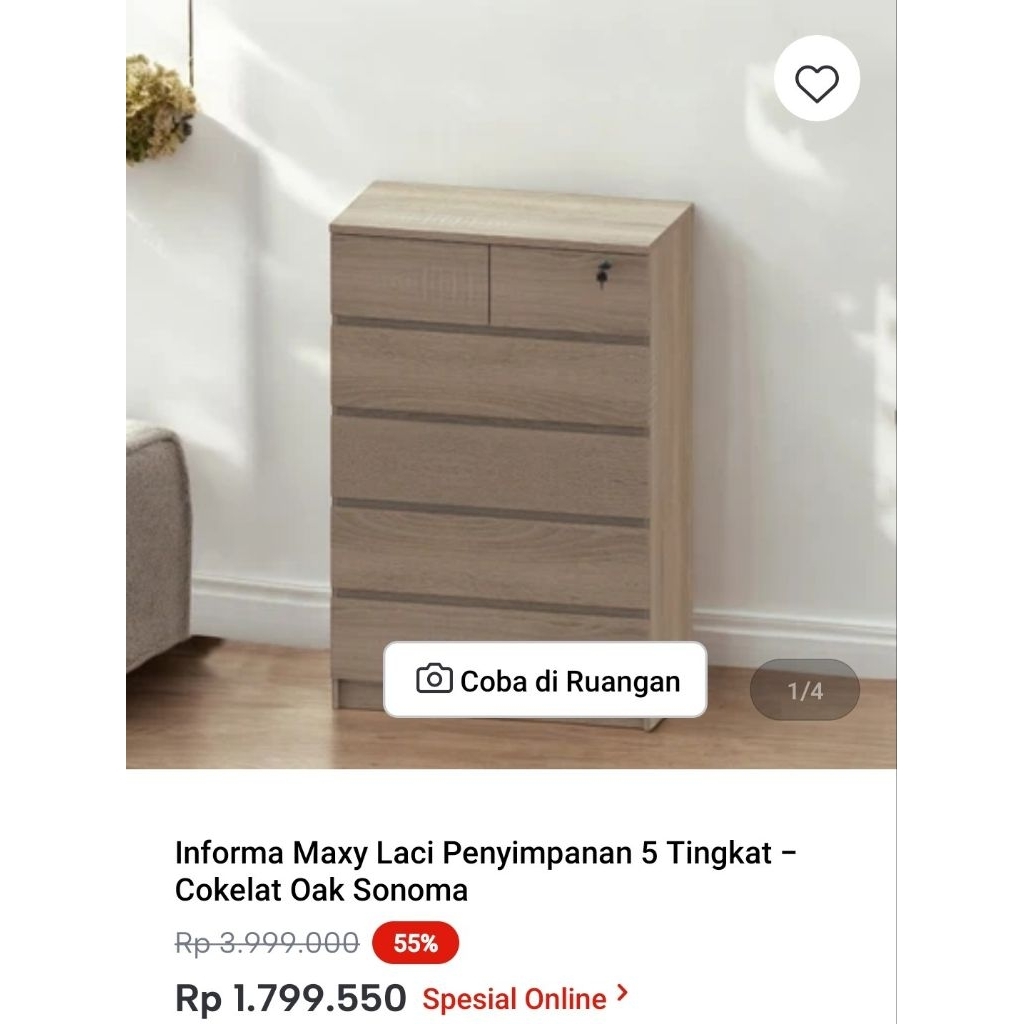 LEMARI LACI KAYU INFORMA