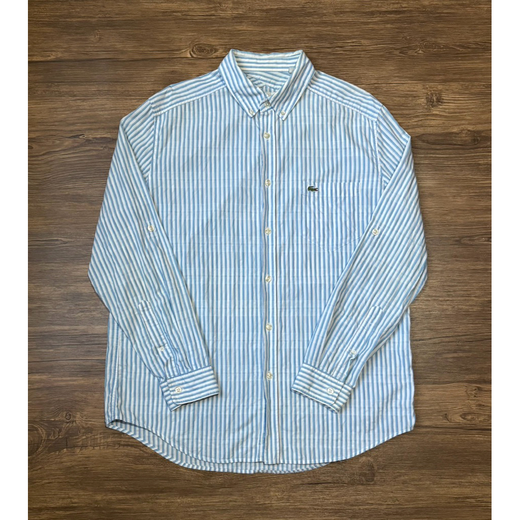lacoste stripes shirt