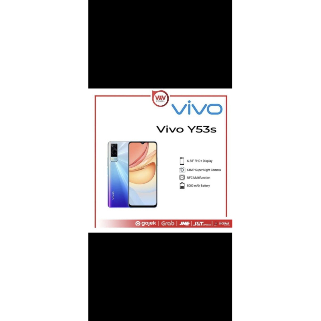 vivo y53s model v2058 ram8+4gb penyimpanan 128gb 5000mAh second
